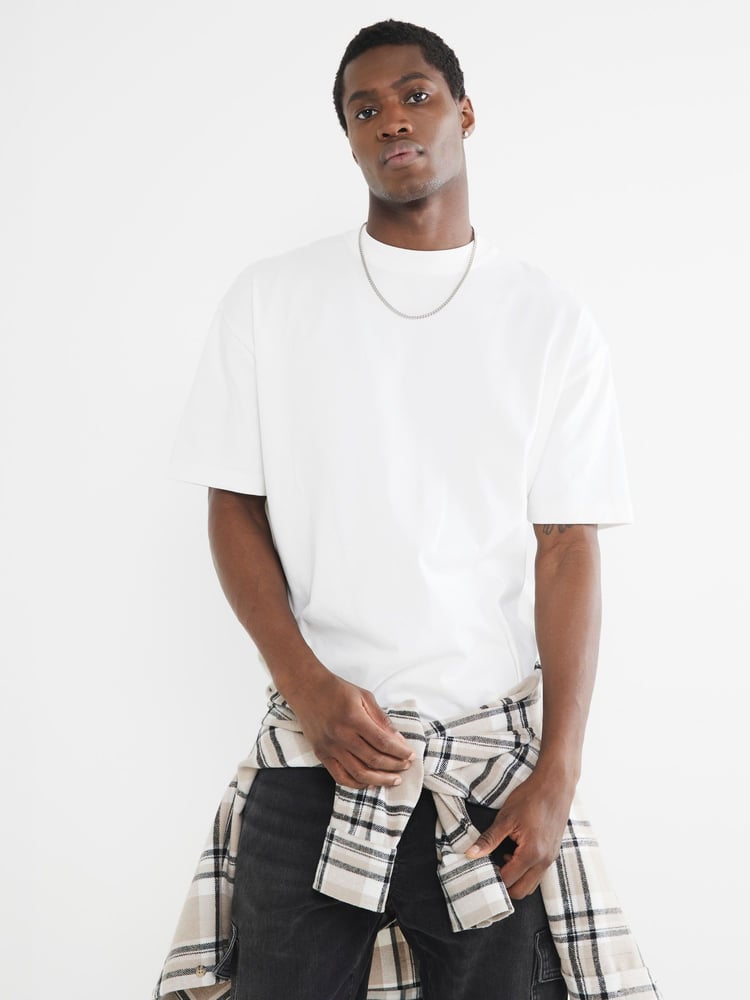 River Island Natural Ecru Studio Oversized T-Shirt - Image 1 of 6