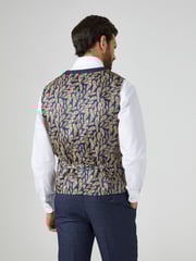 Skopes Blue Woolf Check Tailored Fit Suit Waistcoat - Image 2 of 4