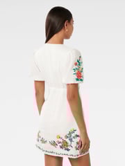 Forever New White Pure Linen Veanne Embroidered Tea Mini Dress - Image 2 of 5