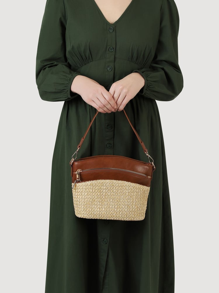 Pavers Brown Adjustable Cross-Body Bag - Image 1 of 4