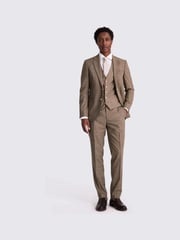 MOSS Brown Slim Fit Slub Jacket - Image 3 of 5