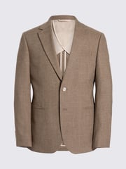 MOSS Brown Slim Fit Slub Jacket - Image 5 of 5