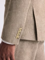 MOSS Brown Slim Fit Gold Herringbone Jacket - Image 4 of 5
