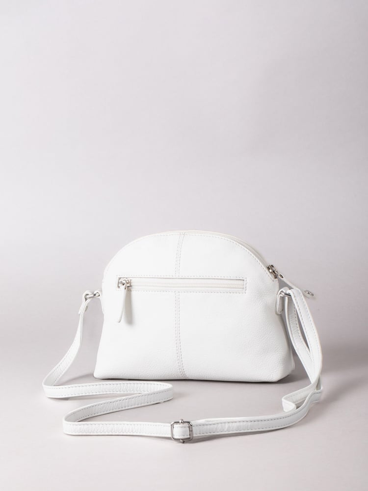 Lakeland Leather White Elterwater Curved Cross-Body Bag - Image 1 of 6