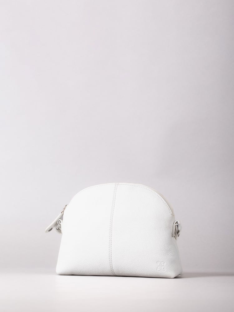 Lakeland Leather White Elterwater Curved Cross-Body Bag - Image 2 of 6