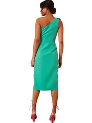 Chi Chi London Lime Green One Shoulder Wrap Detail Midi Dress - Image 2 of 5
