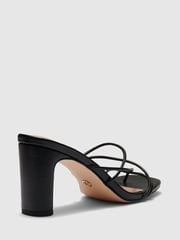 Novo Black Regular Fit Ubari Strappy Heeled Mule - Image 2 of 2