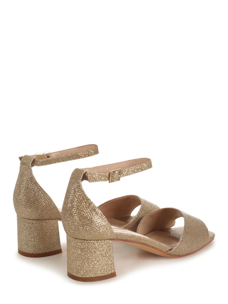 Linzi Gold Mollie Block Heeled Sandal With Closed Back - Image 4 of 4