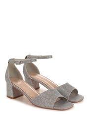 Linzi Silver Mollie Block Heeled Sandal With Closed Back - Image 3 of 4