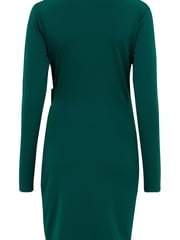Pour Moi Green Bryony Slinky Recycled Jersey Wrap Mini Dress - Image 5 of 5
