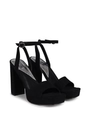 Linzi Black Gloria Platform Heeled Sandal With Wrap Around Ankle Strap - Image 2 of 4