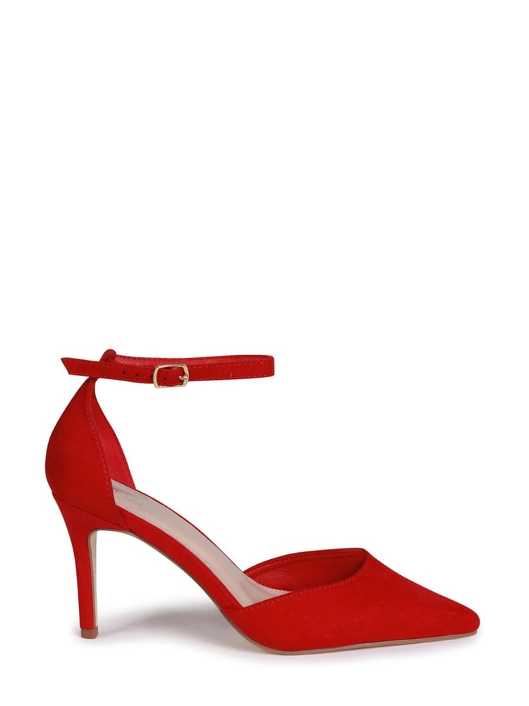 Linzi Red Maci Stiletto Court Heel With Ankle Strap - Image 2 of 4