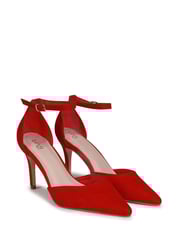 Linzi Red Maci Stiletto Court Heel With Ankle Strap - Image 3 of 4