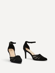 Linzi Black Black Serri Court Stiletto Heel With Mesh Front Detail - Image 3 of 5