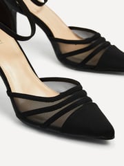 Linzi Black Black Serri Court Stiletto Heel With Mesh Front Detail - Image 4 of 5