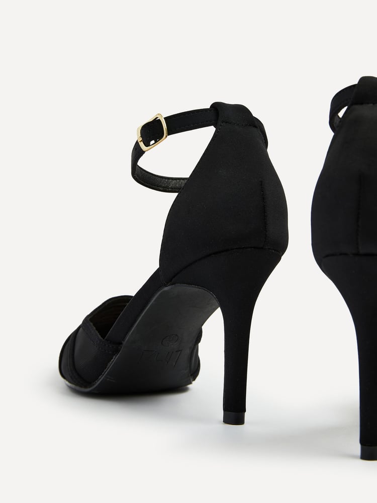 Linzi Black Black Serri Court Stiletto Heel With Mesh Front Detail - Image 5 of 5