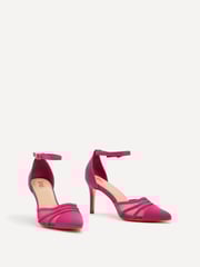 Linzi Pink Fuchsia Serri Court Stiletto Heel With Mesh Front Detail - Image 3 of 5
