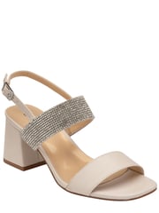 Lotus Footwear Nude Occasion Block Heel Sandal - Image 1 of 4