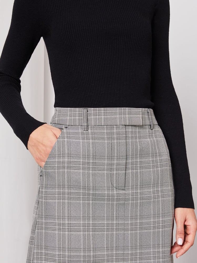 Lipsy Black Grey Check Mini skirt - Image 2 of 4 Lipsy Black Grey Check Mini skirt - Image 2 of 4