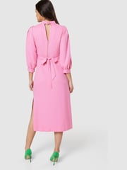 Closet Pink Midi Puff Sleeve Dress - Image 5 of 5
