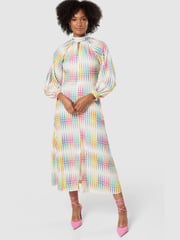 Closet Cream Multi High Neck Dress - Image 1 of 5