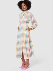 Closet Cream Multi High Neck Dress - Image 3 of 5