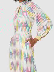 Closet Cream Multi High Neck Dress - Image 4 of 5