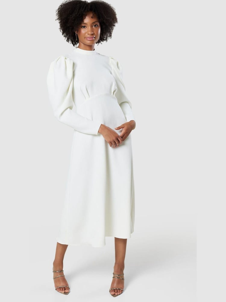 Closet Cream Puff Sleeve Dress - Image 2 of 5