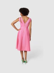 Closet Pink V Neck Full Skirt Dress - Image 5 of 5