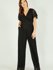 Yumi Black Lace Jumpsuit - Image 1 of 5