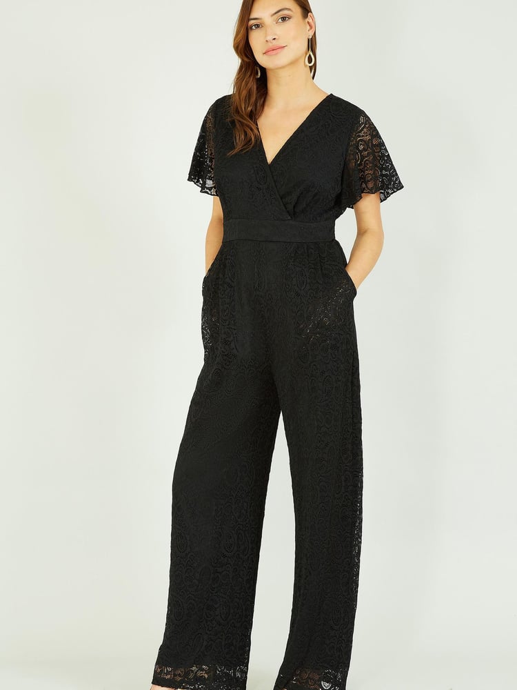 Yumi Black Lace Jumpsuit - Image 2 of 5