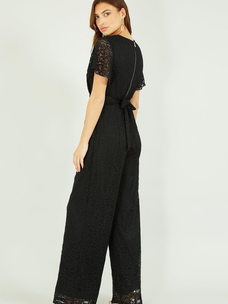Yumi Black Lace Jumpsuit - Image 5 of 5