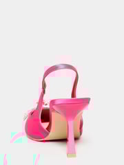 Long Tall Sally Pink Diamante Slingback Court - Image 4 of 5