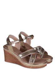 Linzi Gold Joslyn Wedge Espadrille With Cross Front Embellished Straps - Image 3 of 4