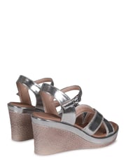 Linzi Silver Joslyn Wedge Espadrille With Cross Front Embellished Straps - Image 4 of 4