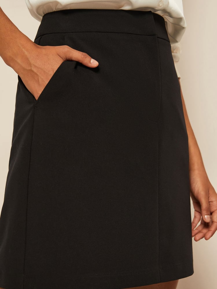 Friends Like These Black Tailored Pockets Mini Skirt - Image 4 of 4 Friends Like These Black Tailored Pockets Mini Skirt - Image 4 of 4