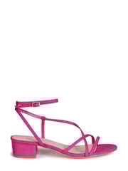 Linzi Fuchsia Pink Calista Block Heeled Sandal With Cross Over Front Straps - Image 2 of 4