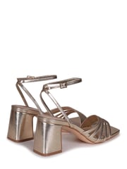 Linzi Gold Aronia Strappy Heeled Sandal With Block Heel - Image 4 of 4