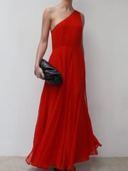 Religion Red One Shoulder Maxi Dress With Full Skirt - Image 1 of 5