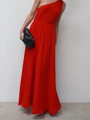 Religion Red One Shoulder Maxi Dress With Full Skirt - Image 4 of 5