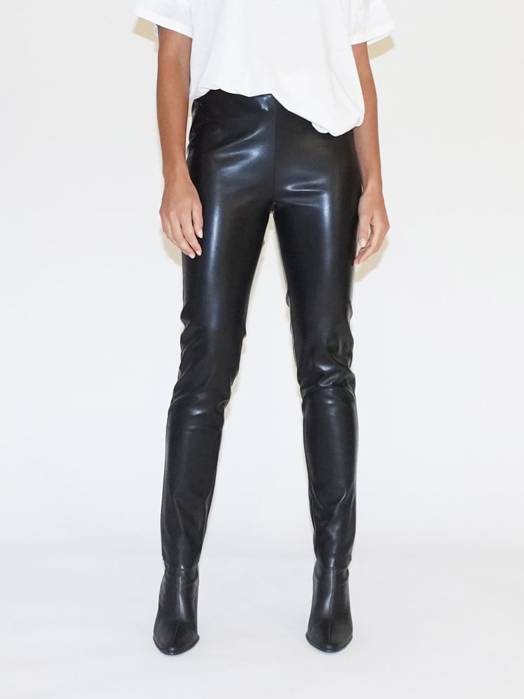 Religion Black Faux Leather Skinny Trousers In Soft PU - Image 6 of 6