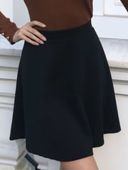 Lipsy Black Jersey Petite Flippy Mini Skater Skirt - Image 4 of 4