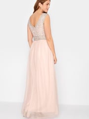 Long Tall Sally Pink V-Neck Beaded Maxi Dress - Image 3 of 4