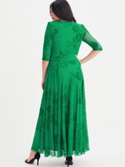 Scarlett & Jo Green Floral Elizabeth Mesh Maxi Dress - Image 4 of 4
