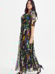 Scarlett & Jo Black Multi Elizabeth Mesh Maxi Dress - Image 3 of 4