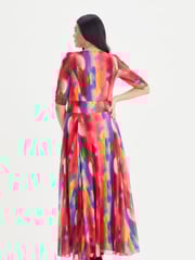 Scarlett & Jo Red Multi Elizabeth Mesh Maxi Dress - Image 4 of 4