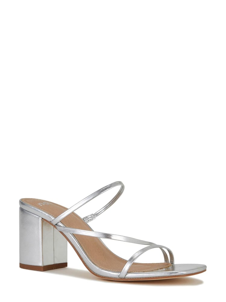 Novo Silver Wide FIt Nata Block Heel Mule - Image 2 of 4