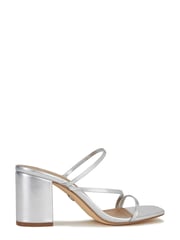 Novo Silver Wide FIt Nata Block Heel Mule - Image 3 of 4