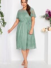 Yours Curve Green London Lace Dress - Image 1 of 4