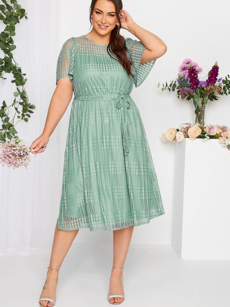 Yours Curve Green London Lace Dress - Image 2 of 4